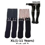 2x Girls Tights (2 Pack) Stockings for Girl