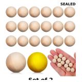 2x VILLCASE 100Pcs Unfinished Round Wooden...