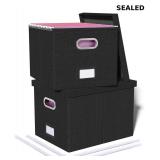 Oterri File Boxes with Lids 2 Pack