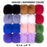 2x BQTQ 20 Pieces Faux Fur Pom Pom Balls DIY