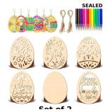 2x Chris.W 30 Pcs Wooden Easter Ornaments...