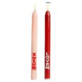 DN DECONATION Flameless Taper Candles Set of 2