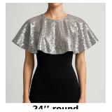 Silver Sequin Cape Top