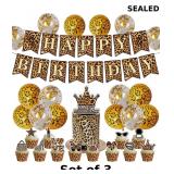3x Cheetah Print Birthday Decorations for Girls
