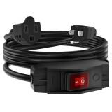 Joinfworld Switched Extension Cord 8 Ft