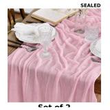 2x Artoid Mode Boho Cheesecloth Gauze Table Runner