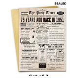 3x Funny 75th Birthday Card Gifts for Men Women,