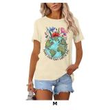 Women Earth Day Shirt Short Sleeve Graphic T Shirt