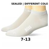 BOSS Mens 2-pack Bottom Logo Solid Ankle Socks