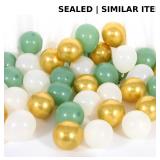 Sage-Green Ivory-Gold Party-Decorations Small Ball