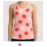 Pink Strawberry Print Tank Top
