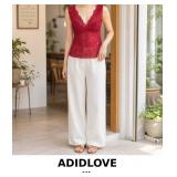ADIDLOVE Red Lace Top