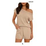 Tankaneo Womens Off The Shoulder 2 Piece Outfits