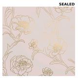 Tempaper Pink & Metallic Gold Peonies Removable
