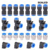 24 Pcs 3/8' Quick Connect Air Line Fittings Kit
