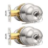 Probrico 2 Pack Keyed Door Knobs