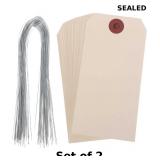 2x ULTECHNOVO Manila Shipping Tags with Wire