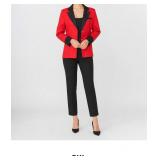 Red Blazer with Black Accents