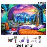 3x Spring Mountain Camping 500 Piece Puzzle for...