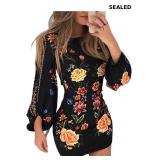 Women's Floral Print Bodycon Dress