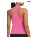 Sports Bra for Women, Wide Straps Racerback Built