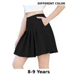 SANGTREE Women Pleated Skirt Plus Size Uniform Cas