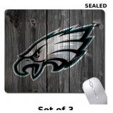 3x Wood Grain Design Sports Mouse Pad