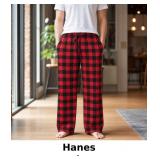 Hanes Red and Black Checkered Pants