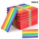 1200 Pcs Colored Popsicle Sticks, 4.5 Inch Colored