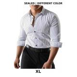 JOGAL Mens Striped Shirts