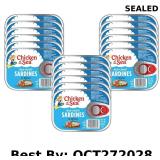 Chicken of the Sea Sardines In Water, 18pcs