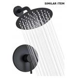 Matte Black Rain Shower Faucet Set