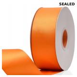 2' x 50 Yards Orange Double Faced Satin Ribbon