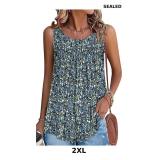 WEESO Tank Top for Women Summer Sleeveless Pleated