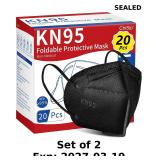 2x KN95 Face Mask 20 Pcs, 5-Ply Cup Dust Safety...