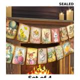 4x Easter Decorations Vintage Style Easter Day...