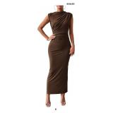BTFBM Women's Ruched Bodycon Dress