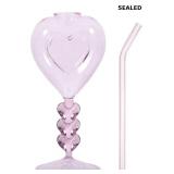 Pink Heart Cocktail Glass