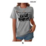 Remidoo Women Distressed Graphic Tees Ripped Shirt