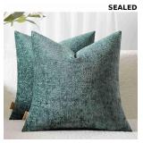 Chenille Throw Pillow Covers Set of 2