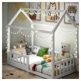 House Shape Montessori Floor Bed Frame