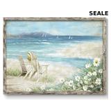 Abstract Beach Framed Painting Artwork
