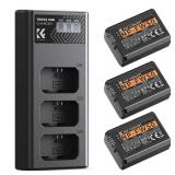 K&F CONCEPT 3-Pack Battery and Charger