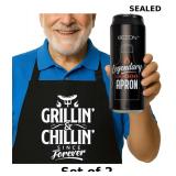 2x BEZON Funny Grill Apron for Men