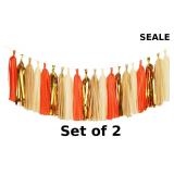 2x 20 Pcs 4 Colors Tassel Garland Party Decor
