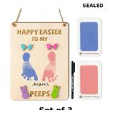 3x 3D Baby's First Easter DIY Footprint and...