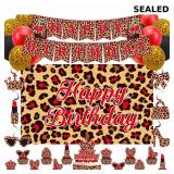 Cheetah Print Cherry Birthday Party Decorations,