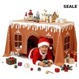 2026 Gingerbread House Christmas Tablecloth