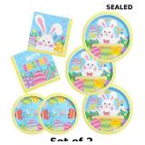 2x Happy Easter Party Supplies Kit