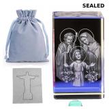 Bible Drawstring Bag,3D Crystal Paperweight Stone,